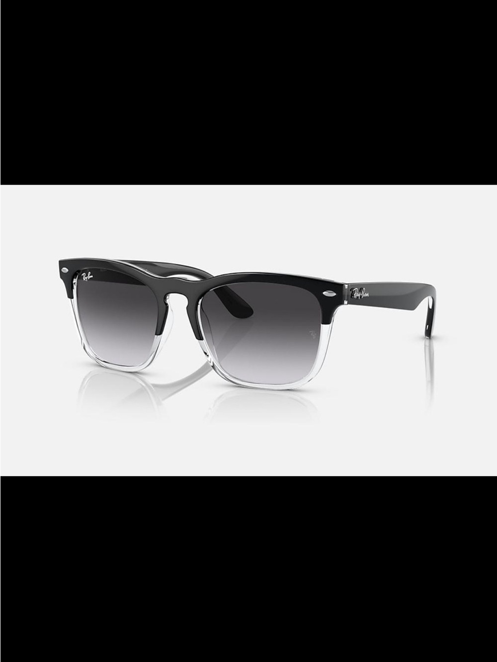 Ray-Ban RB4487 Steve Black Clear Frame w/ Case Sunglasses Prescription Lenses